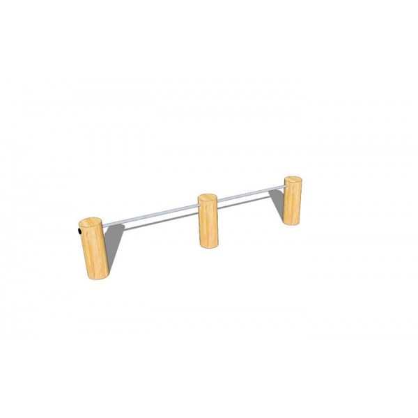 Push Up Bars Hardwood Robinia Timber Playground Equipment Manufacture
